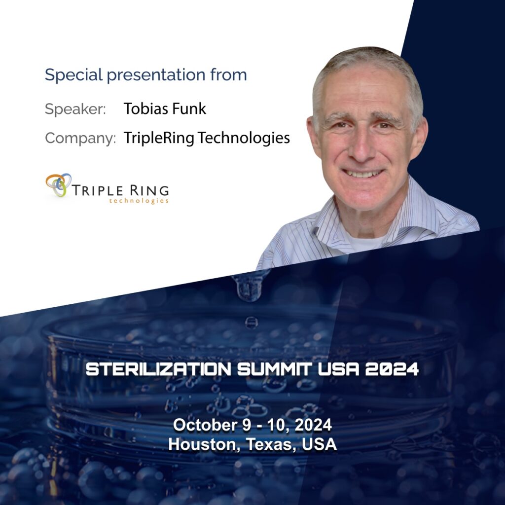 Announcing a special presentation by Tobias Funk from TripleRing Technologies at the Sterilization Summit USA 2024