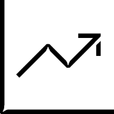 Line graph showing data fluctuations with two peaks and one valley, mounted on a wall under a shelf with books and a small plant.